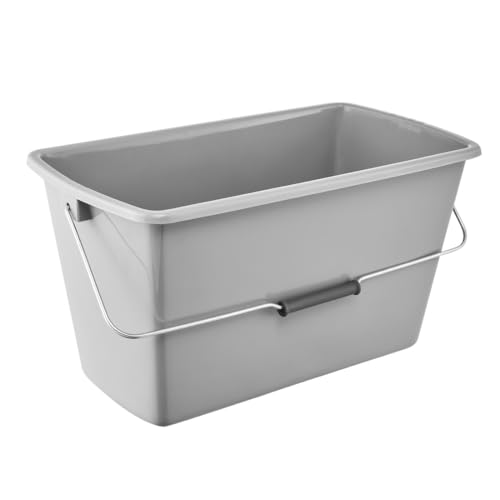 keeeper Bent 2X Putzeimer mit ergonomischem Griff, Griffmulde und Ausguss, 13 l, Nordic Grey