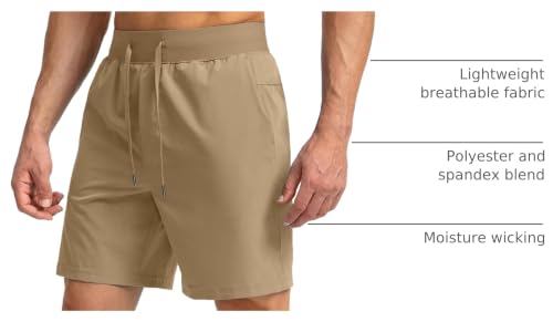 Image of Soothfeel Men's Running Shorts with Zipper Pockets 9 inch / 7 inch / 5 inch Quick Dry Eight Basketball Gym Workout Athletic Shorts