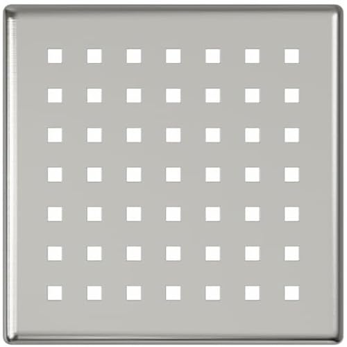 NRG 12x12cm Square Stainless Steel Drain Cover for Shower Tray