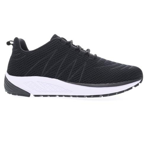 Image of Propet Mens Tour Knit Lace Up Sneakers Shoes Casual - Black
