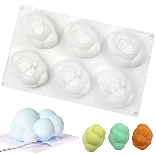 Mousse-Kuchenform, FANDE Runde Mousse-Kuchenform, 3D Bubbles Sky Cloud Silikon Kuchenform Weiße Farbe, Bubble Cloud Dessert Auto Aroma Tool Backwerkzeuge Cover