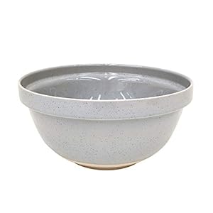 Casafina Ceramic Stoneware 6.6-Qt Mixing Bowl – Fattoria Collection, Grey | Microwave & Dishwasher Safe Bakeware | Food Safe Glazing | Restaurant Quality Serveware