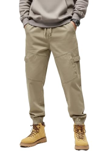 Image of Leriya Fashion Men's Cargo Pants | 4 Pocket Cotton Cargo Joggers for Men | Loose Fit Stylish Pant with Pockets | Casual Baggy Trousers & Streetwear Lower