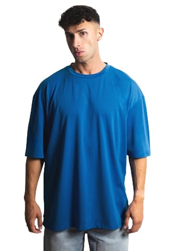 T-shirt oversize bleu Blackskies coupe ample streetwear mixte en taille M
