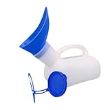 Urinflasche für Damen Und Herren, 1000ML Tragbare Notfall Urinal Toilette mit Tragegriff, Urinal für Frauen mit Trichter, Auslaufsichere Pipi Flasche für Campingwagen, Pinkelhilfe für Reisen,Unterwegs