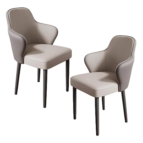 Chaise de salle à manger facile à nettoyer en simili cuir lot de 2