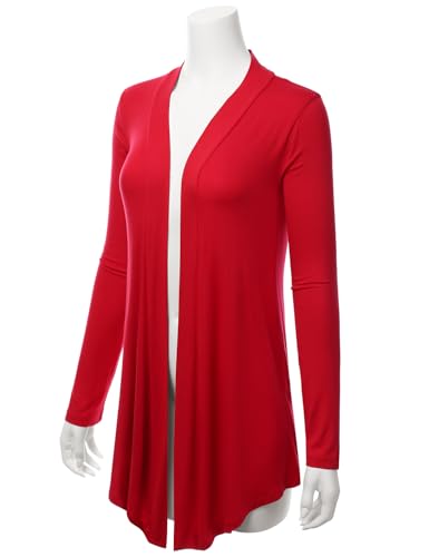 Image of LALABEE Women's Draped Open-Front Long Sleeve Light Weight Cardigan (S~3XL)