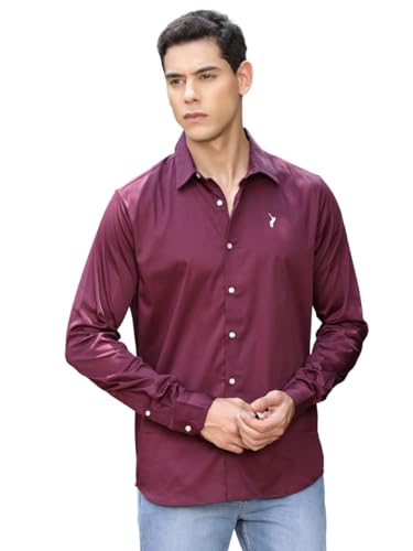Image of Thomas Scott Men's | Solid | Full Sleeve | Slim Fit | Cotton Blend | Spread Collar | Casual Shirt