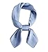 pure color square scarf head scarf neckerchief for Women 27 by 27 Inch (light blue)