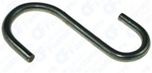 Clipsandfasteners Inc 50 3/16" X 3" S-Hooks - Galvanized