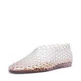 Steve Madden Women's Grove Ballet Flat, Clear, 8