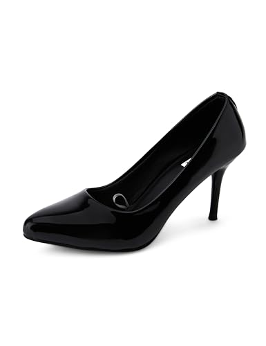 Image of ELLE Women's Solid Stiletto Heel Slip-On Pumps