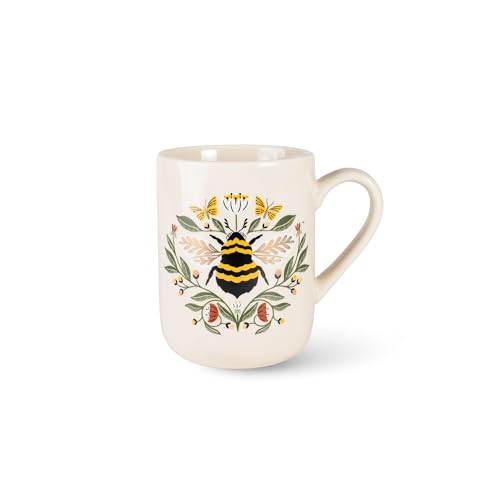 Taza de cerámica Fringe Studio Josephine 12 oz blanca