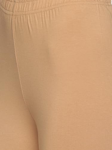 Image of OUTFLITS Women's Knee-Length Cotton Spandex Essential Capri Stretchy Leggings |Small - 2XL Adult |Yoga Leggings, Workout, Gym, Running 3 /4th Leggings for Women(OFLLC)