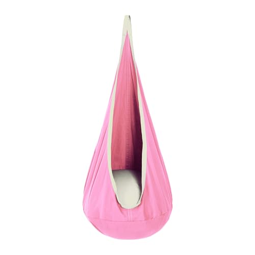 cossy Hängesessel Tragbarer Pod Hängehöhle mit Aufblasbarem Kissen Hängematte für Drinnen und Draußen Rosa