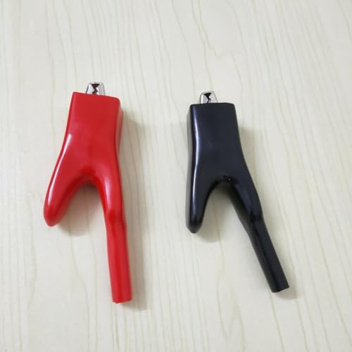 Image of Insulated Alligator Clips 50A Heavy-Duty Alligator For Car Battery Alligator Clips 4Pcs