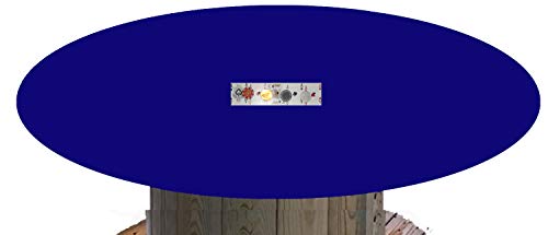 Made to Order: Felt Poker Table Cover with Elastic Band - for Round Table by Playezze in USA (Blue, 60 inch Round)