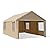 Gardesol Carport, 12'x20' Extra Large Heavy Duty Carport with Roll-up Ventilated Windows, Portable Garage with Removable Sidewalls & Doors for Car, Truck, SUV, Car Canopy with All-Season Tarp, Beige