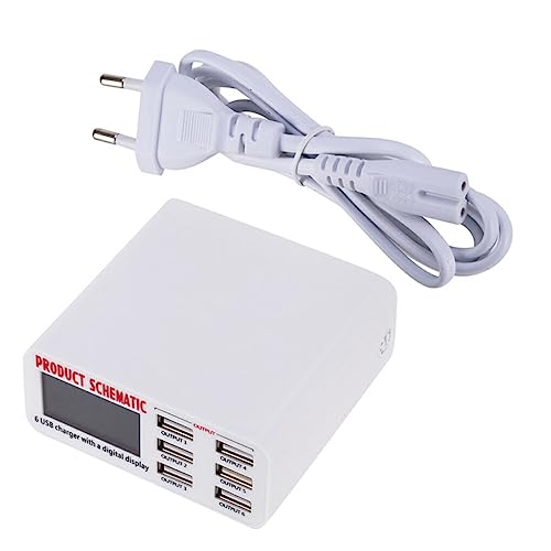 Accessoires smartphone chargeur de téléphone intelligent 6 ports LCD