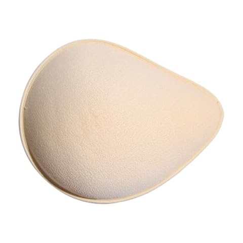 Polreta Foam Latex Mastectomy Breast Forms Spiral Breast Prosthesis for Mastectomy Bra Breathable Breast Insert Pads(1 Piece) Cover