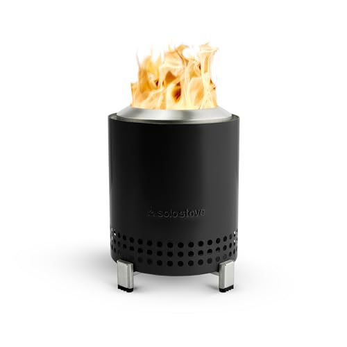 Image of Solo Stove Mesa, 5.1 Inch Tabletop Fire Pit with Stand - Smokeless, Stainless Steel Fire Pit for Camping, Outdoor & Patio- Wood Burning or Pellet Fueled Portable Bonfire, 1.4lbs, Ash