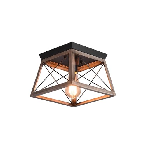 CHUNGYANG Lampada Da Soffitto Country Americana, Plafoniere In Metallo A 1 Testa, Illuminazione Decorativa Per Sala Studio Con Scala In Stile Industriale Retrò, Apparecchio Da Incasso Bocca A Vite E27