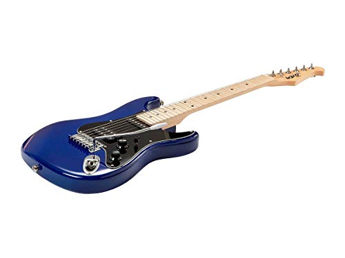 Monoprice Indio Mini Cali Electric Guitar - Blue, With Gig Bag