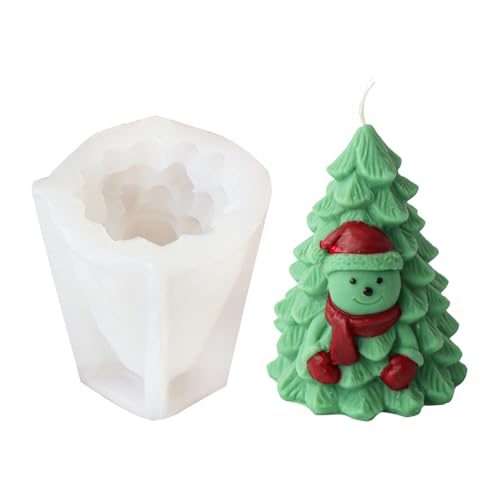 Moldes de resina perfumada con forma de casa de árbol de Navidad de silicona, para decoración del hogar, bricolaje, manualidades, resina