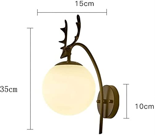 Applique murale LED design bois avec globe de verre pour éclairage de chevet cocooning - 8