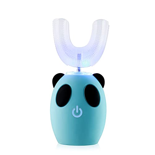 Kitc Ultrasonic Electric Toothbrush,Automatic 360 deg Ultrasonic Kids Electric Toothbrush,U Type Whitening Toothbrush,IPX7 Waterproof,4 Gear Speed, 7-12 Year