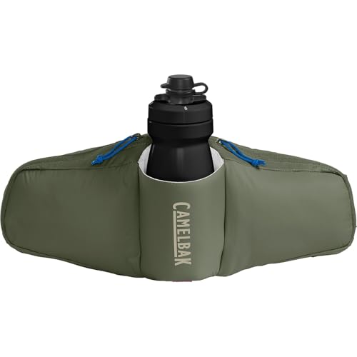 CamelBak Podium Flow 2 Hüfttasche für Mountainbike, Gravel Cycling – enthält 600 ml Podium Dirt Series Fahrradflasche, Dusty Olive