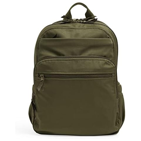 Vera Bradley Cotton XL Campus Backpack, Climbing Ivy Green Cover