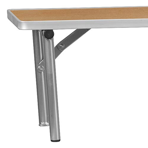 Flash Furniture Amara 72" x 12" x 12" Birchwood Bar Top Riser with Folding Silver Legs, Wooden Foldable and Portable Riser for Event and Bar Tables - Image 10
