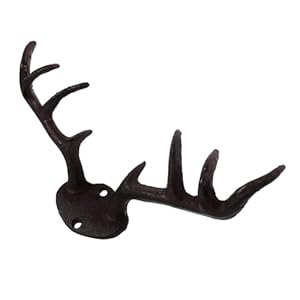 Cast iron antler hook metal clothes hanger key coat hook antler hooks wall mounted hanger antique hanging hook wall coat hooks home decor wall hanging vintage  urban country home decor