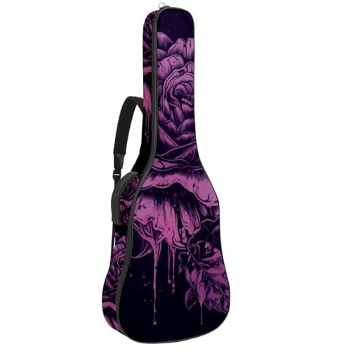 Sac pour guitare acoustique rose jaune noir housse étanche 42.9x16.9x4.7 in