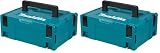 Makita 821550-0 MAKPAC Größe 2 Systemkoffer, Werkzeugkoffer, Transportkoffer, verknüpfbar an Koffersystem, mit Tragegriff, 395 x 295 x 163 mm (LxBxH) (Packung mit 2)