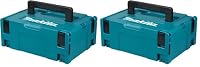 Makita 821550-0 MAKPAC Größe 2 Systemkoffer, Werkzeugkoffer, Transportkoffer, verknüpfbar an Koffersystem, mit Tragegriff, 395 x 295 x 163 mm (LxBxH) (Packung mit 2) – Ansicht 1