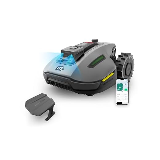 MAMMOTION Tondeuse Robot YUKA Mini 700 avec Garage Combinées, NetRTK+Vision, Aucune Antenne RTK Requise, Recommandé 700 m², Max. 1100 m², Pente à 50%, avec Module 4G
