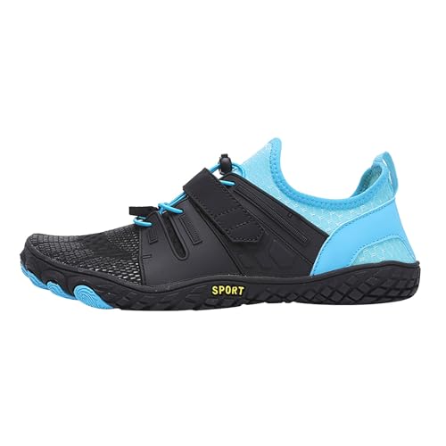 Zapatos de agua para hombre, de secado rápido, ligeros, antideslizantes, para surf, pesca, a la moda, para senderismo, natación, buceo y trazado, calzado elástico, Blue, 38 2/3 EU