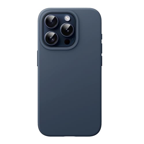 Image of JETech Silicone Case for iPhone 15 Pro, Storm Blue | Silky Soft Touch, Shockproof Cover, Scratch Resistant, Microfiber Lining