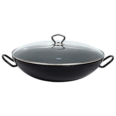 Riess Wok con tapa de cristal 36 Classic - Cinta negra Cover