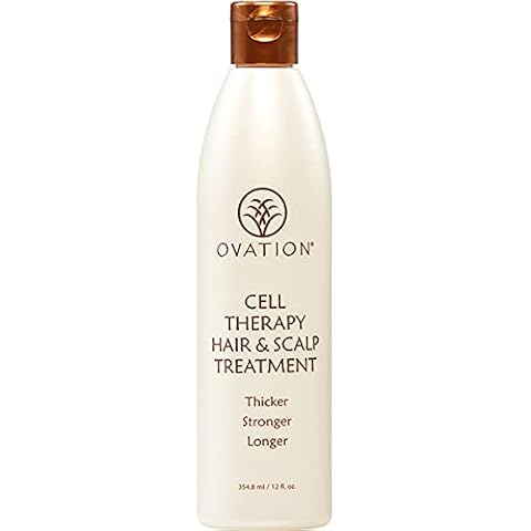 Ovation Hair Cell Therapy Hair Growth & Scalp Treatment for Men & Women - For All Hair Types, Helps Reduce Breakage & Split Ends - No Minoxidil, Sulfates, or Parabens - With Biotin, Vitamin B5, Aloe Cover