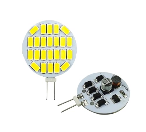 AC12V 24V LED G4 �ی^�X�|�b�g���C�g�d�� 2W 3W 5730 15/24 �����W�t�[�h���C�g 20W�n���Q�������v�̌����p(Cold White 6500K,15LEDS)