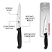 Victorinox Fibrox 6 Inch Straight Chef's Knife,Black