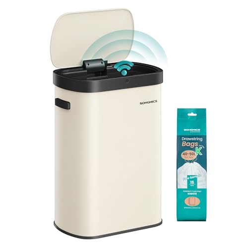 SONGMICS Poubelle de Cuisine Automatique 50 L, Capteur...