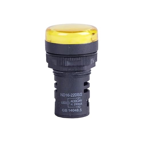 Luz indicadora de señal ND16-22BS/4 amarilla con lente difusora de alta visibilidad de 220V