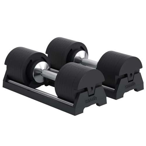 SNODE AD85 Verstellbare Dumbbells - 40kg - Set von 2 Fallgeschützte Dumbbells - Vielseitige Heimgym Fitnessgewichte für professionelles Krafttraining