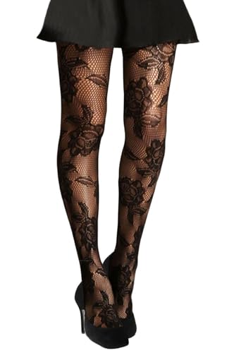 Simply Joshimo Womens Black Patterned Fishnet Net Tights/Ladies Fashion Pattern Pantyhose