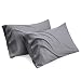 Bedsure Cooling Bamboo Pillowcases Set of 2 - Breathable Cool Ultra Soft Pillow Cases - Viscose from Bamboo - Organic Natural Silky Material, Moisture Wicking(Grey, King Size 20x40 inches)