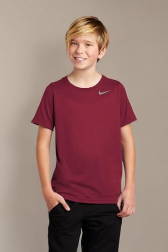 Nike Youth Boys Legend Short Sleeve Tee Shirt (Youth Small, Cardinal)2